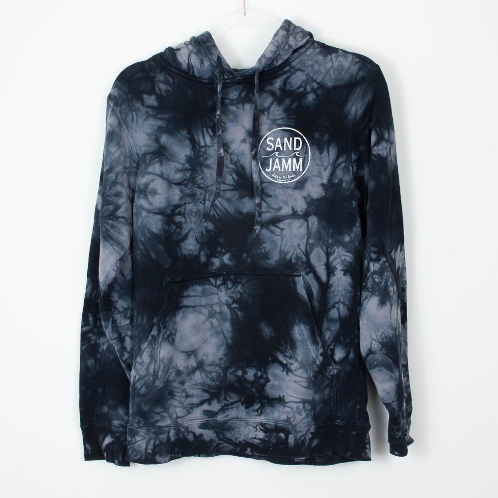 Sand Jam Womens Tie Dye Logo Hoodie Sweatshirt Size XS Pullover Casual